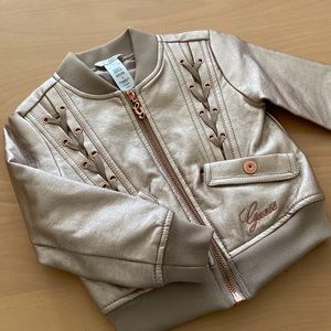 Guess faux leather jacket toddler size 3T